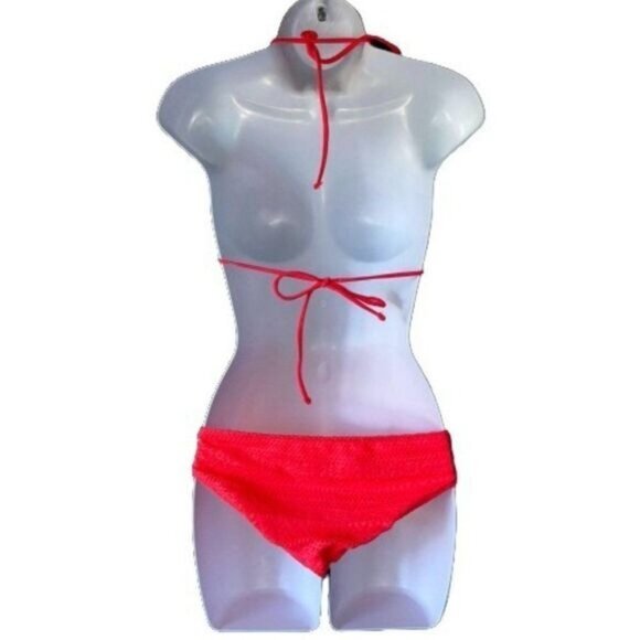 Beaded Halter Hot Pink Bikini Women Swimsuit Small‎ - Picture 2 of 4